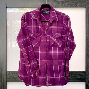 🏂🏄‍♀️ DAKINE button up shirt PINK PLAID 💯 cotton